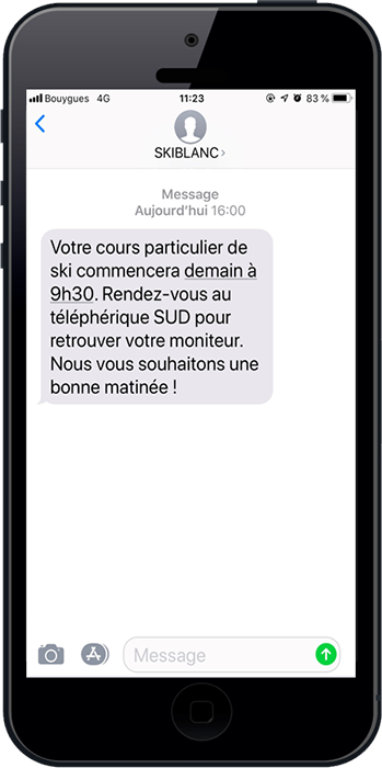 Découvrez quel type d'alerte SMS envoyer pour améliorer le service client de votre station de ski