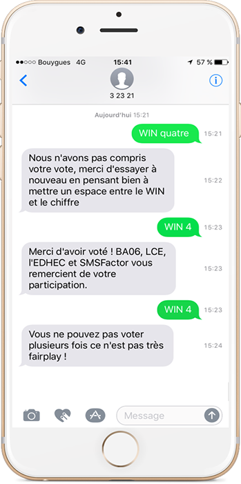 Gérez votre vote par sms dans son ensemble sur notre interface dédiée.