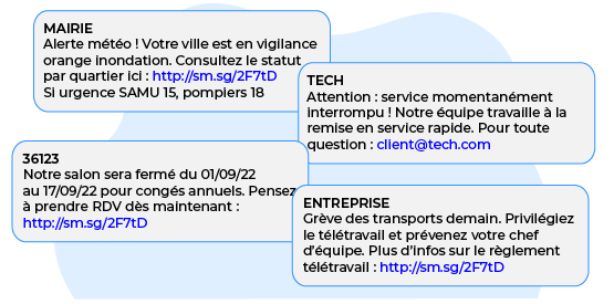 exemples de sms d'alerte