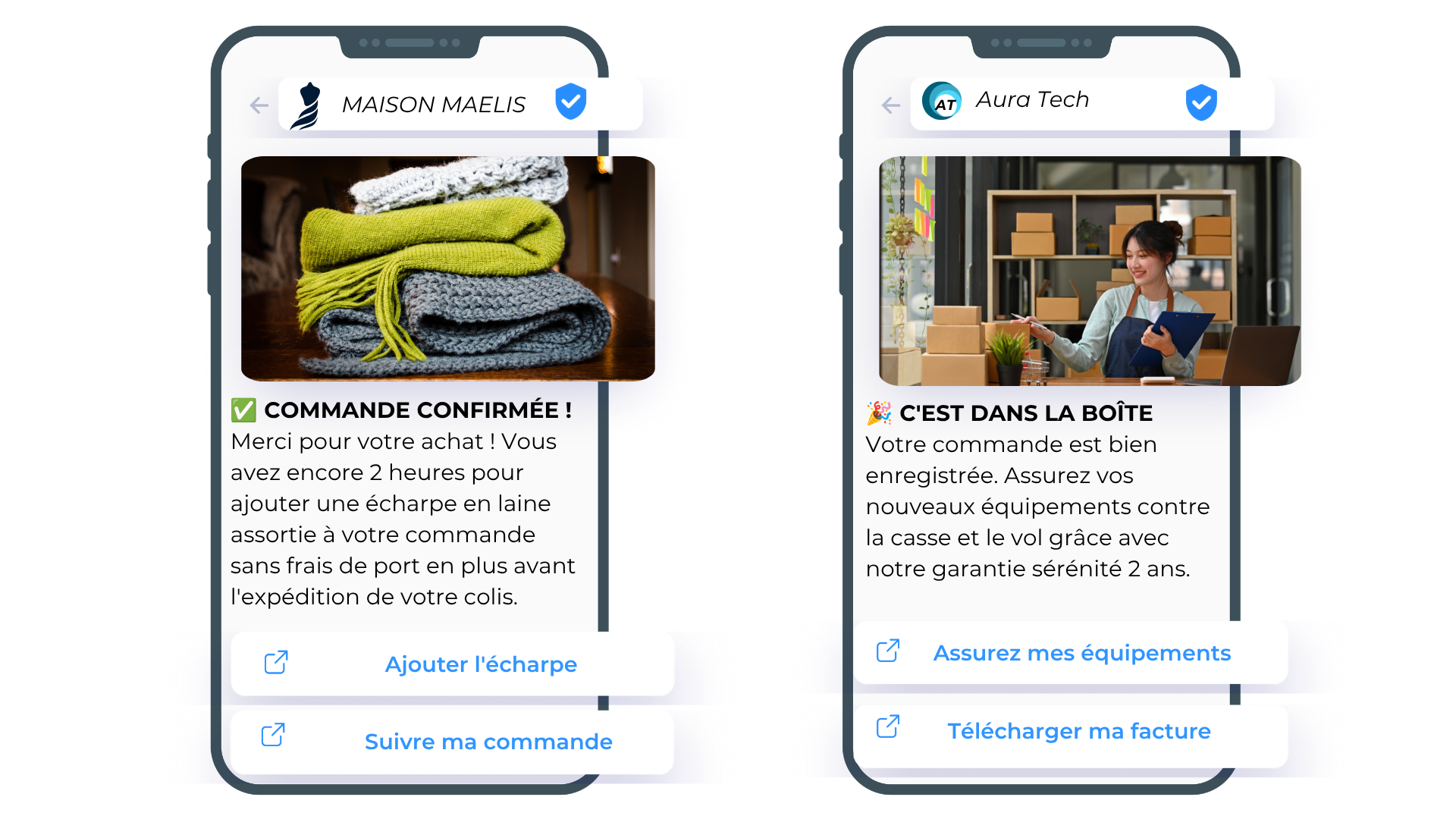 Incitez vos clients à ajouter un produit additionnel en leur confirmant leur commande.